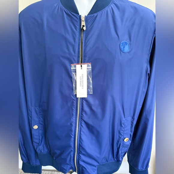 Gianni Versace Royal Blue Bomber Jacket - Picture 1 of 9